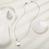 European/American Diamond Monogram Necklace