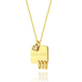 European/American Diamond Monogram Necklace