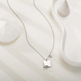 European/American Diamond Monogram Necklace