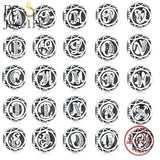 925 Silver Zircon Letter Alphabet A-Z Charm for Bracelet