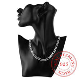 925 Sterling Silver 8mm Chain Necklace For Women Man Choker Neck Jewelry