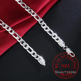 925 Sterling Silver 8mm Chain Necklace For Women Man Choker Neck Jewelry