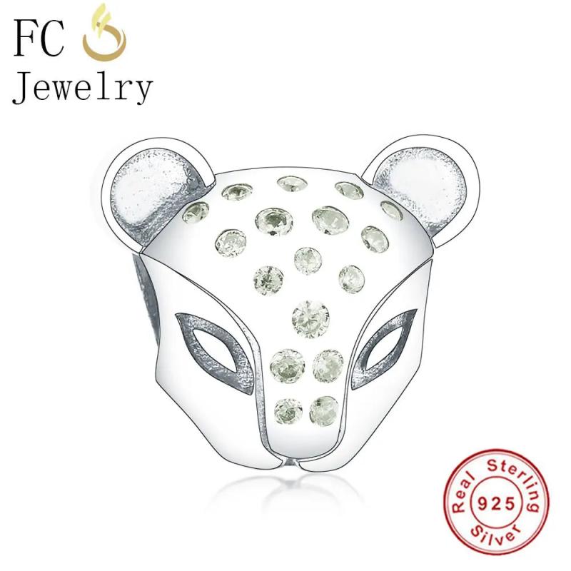 925 Sterling Silver Puggy Dog Zirconia Bead Kid Charm Bracelet