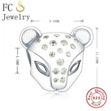 925 Sterling Silver Puggy Dog Zirconia Bead Kid Charm Bracelet