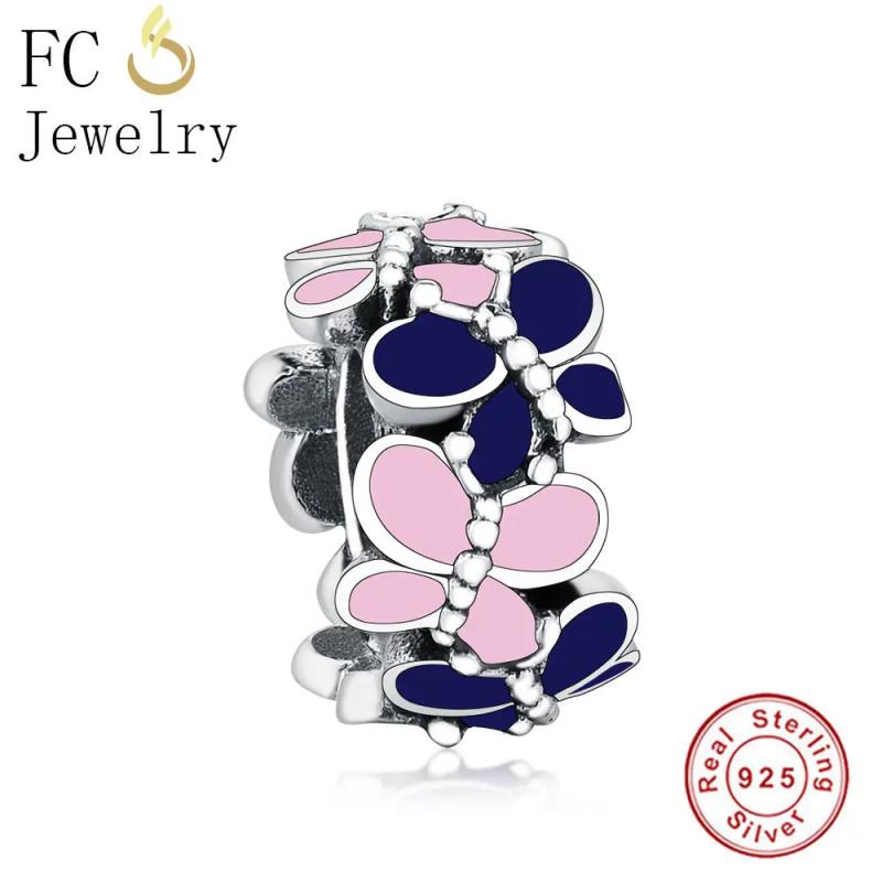 925 Silver Butterfly Beads Spacer for Charm Bracelet