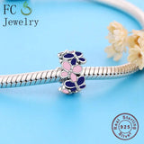 925 Silver Butterfly Beads Spacer for Charm Bracelet