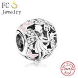925 Silver Fairy Angel Flower Butterfly Charm Bracelet