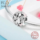 925 Silver Fairy Angel Flower Butterfly Charm Bracelet