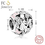 925 Silver Fairy Angel Flower Butterfly Charm Bracelet