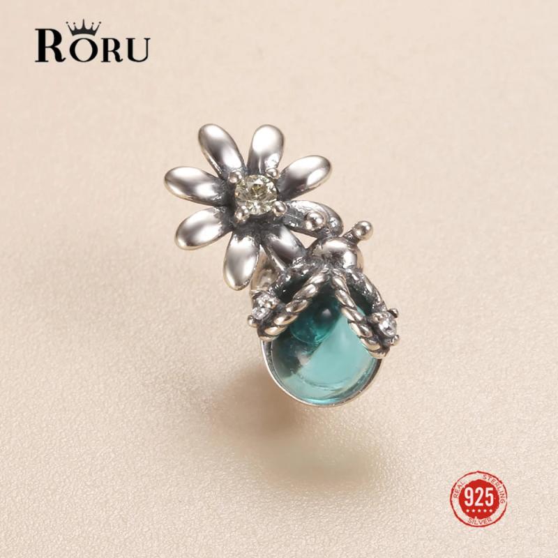Real S925 Sunshine Flower & Charm Bangle Bracelet