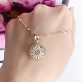 Zircon Windmill Pendant Necklace