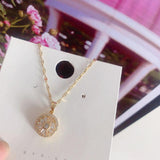 Zircon Windmill Pendant Necklace