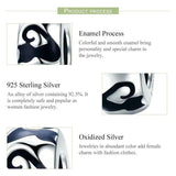 925 Silver Cat Silhouette Charm for Bracelet Beads