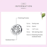 Vintage Family Tree Beads 925 Silver Jewelry Making