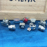 925 Sterling Silver Heart Charms Collection - Chinese Charms