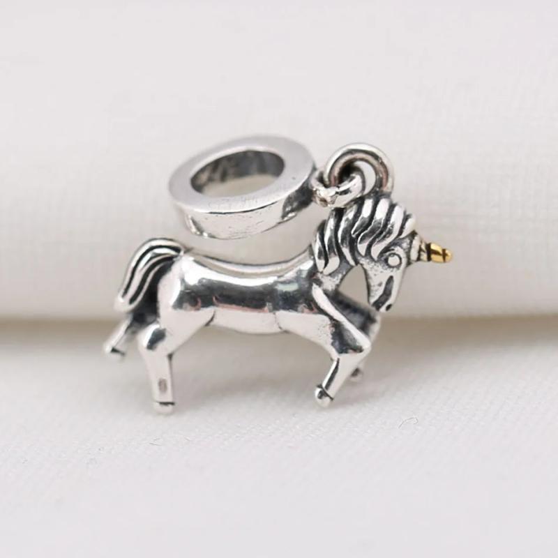 S925 Silver Unicorn Pendant for Lady Bracelet Bangle