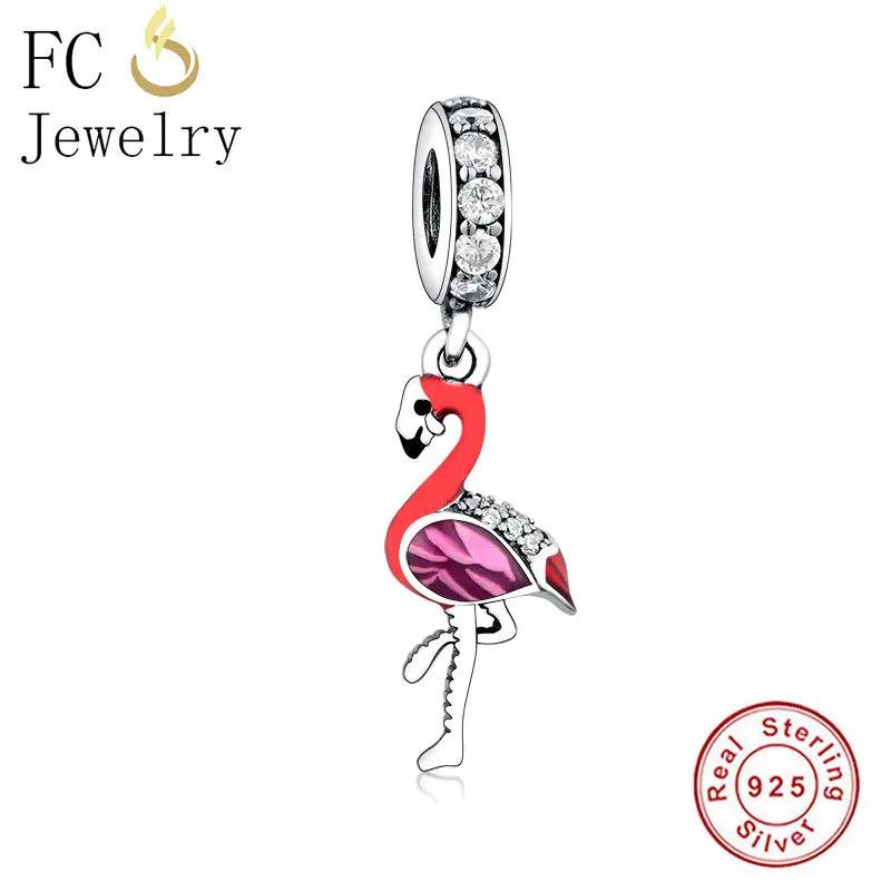 925 Silver Bird Pendant Bead Zirconia for Charm Bracelet