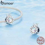 925 Sterling Silver Christmas Snowflake Charm Pendant for Women