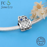 925 Sterling Silver Owl Zircon Charm Bracelet Beads