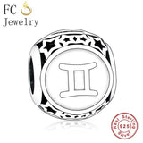 925 Silver Cancer Zodiac Charm Bead for Bracelet Making