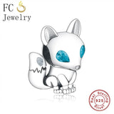 925 Silver Evil Eye Hamsa Fatima Hand Leaf Bead Berloque