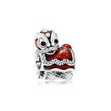 Sterling Silver Charm Christmas Series Snowman House DIY Stone for Women