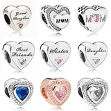 S925 Silver Night Love Heart Charm Bead for Bracelet