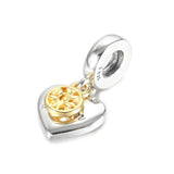 S925 Sterling Silver Family Tree & Heart Charm for Bracelet