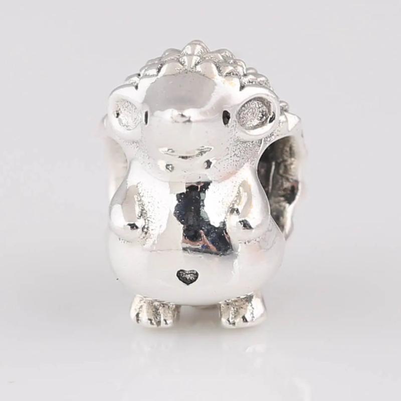 S925 Silver Hedgehog Bead for Women Bracelet DIY