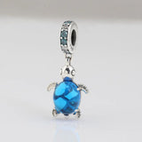 S925 Silver Turtle Pendant Charm for Bracelet Bangle, DIY Jewelry