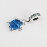 S925 Silver Turtle Pendant Charm for Bracelet Bangle, DIY Jewelry