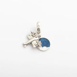 Enamel Airplane Crystal Bead Charm S925 Silver Women's Bracelet Bangle DIY