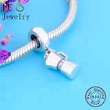 925 Silver Coffee Machine Cup Charm Bracelet Bead Pendant
