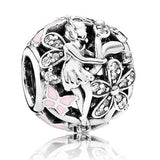 S925 Silver Openwork Dazzling Daisy Fairy Charm for Women Bracelet