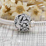 S925 Silver Openwork Dazzling Daisy Fairy Charm for Women Bracelet