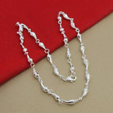 925 Silver Water Drop Necklace Charm Jewelry Wedding