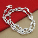 925 Silver Water Drop Necklace Charm Jewelry Wedding