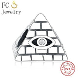 925 Silver Paris Eiffel Tower Pendant Bracelet Charms DIY Gift