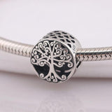 S925 Silver Bead Family Roots Charm for Bracelet DIY Jewelry