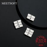 925 Sterling Silver Square Stars Moon Bead Charm for DIY Jewelry