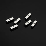 925 Sterling Silver Square Stars Moon Bead Charm for DIY Jewelry
