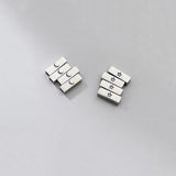 925 Sterling Silver Square Stars Moon Bead Charm for DIY Jewelry