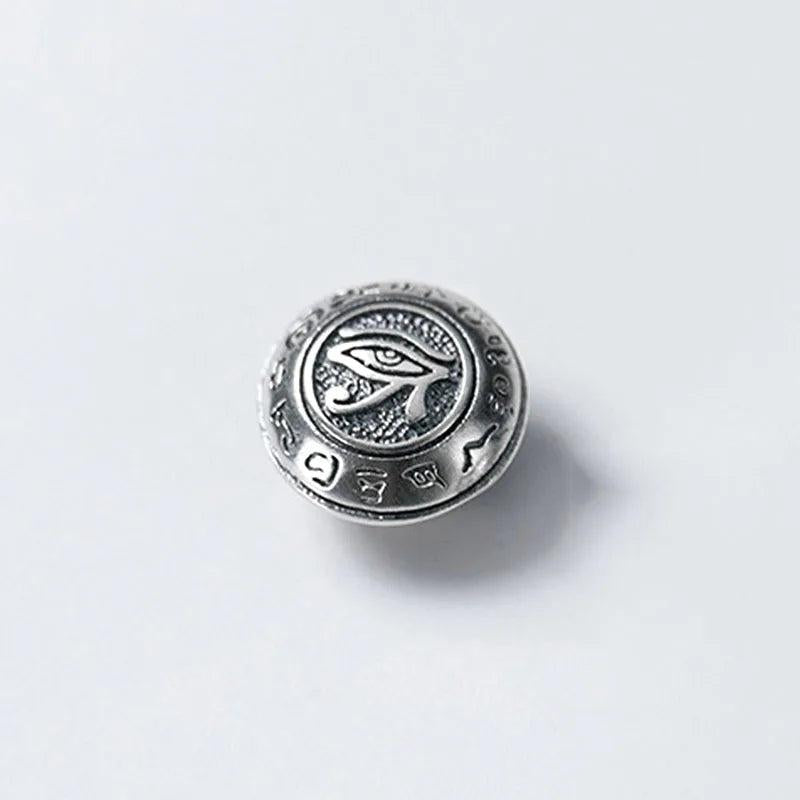 MEETSOFT 925 Silver Eye of Horus Retro Loose Beads DIY Necklace Jewelry