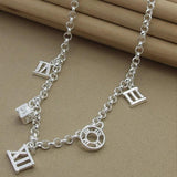 925 Silver Roman Numeral Pendant Necklace For Women - Wedding Charm Jewelry