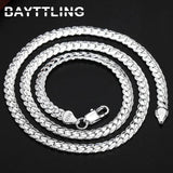 S925 Sterling Silver Gold/Silver 8/18/20/24 Inch Side Chain Necklace