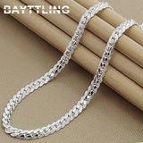 S925 Sterling Silver Gold/Silver 8/18/20/24 Inch Side Chain Necklace