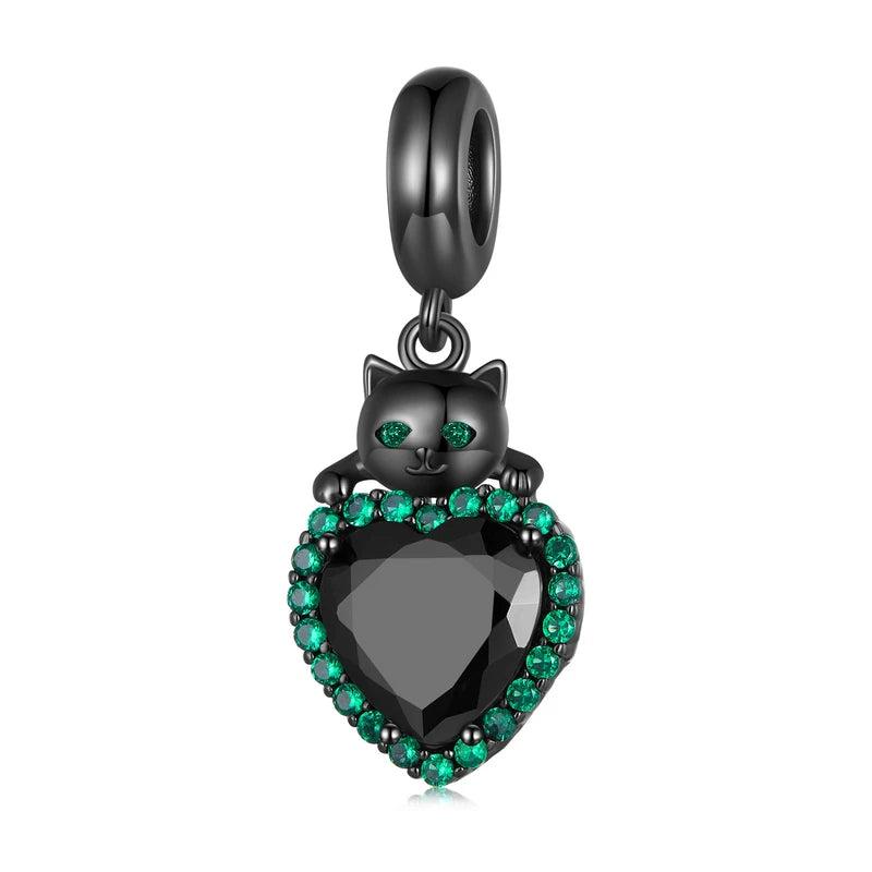925 Sterling Silver Cat Pet Charms Pendant Spider Animal Beads