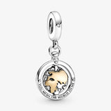 925 Silver Family Tree Dangle Charm Bead for Bracelet Necklace