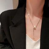 Circle Opal Women Necklace 14K Micro Zircon Choker Gift