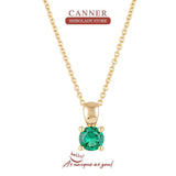 Colored Crystal 925 Sterling Silver Necklace For Women Zircon Clavicle Chain